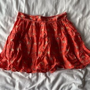 Urban Outfitters Kimchi Blue Floral Mini Skirt in Orange